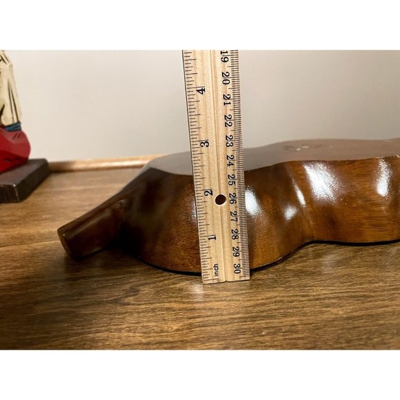 Pumpkin Serving Bowl Halloween and Fall Kitchen Decor Wood and Gold - Picture 7 of 9